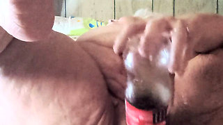 Fat Whore Fucks That Cola Bottle with Full Throttle