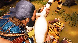 Pussy licking, furry animation, yiff animation