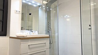 Adorable loved one at panties under skirt scene