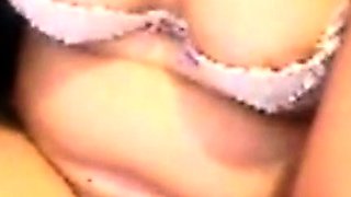 Filipina Amateur Shaves and Masturbates on Webcam