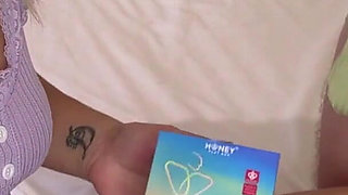 Double Vibrating Cock Ring While Rubbing Wife's Juicy Pussy - Honeyplaybox