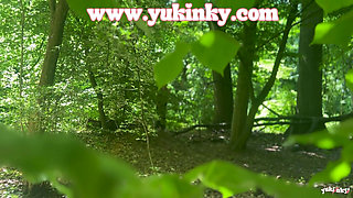 I Surprise This Voyeur - Amateur French Alt Hairy Redhead JOI Exhib Soft Dom Masturbation Forest