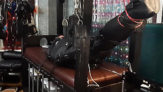 Leather Bondage and Machine Fuck by Mistress LDC
