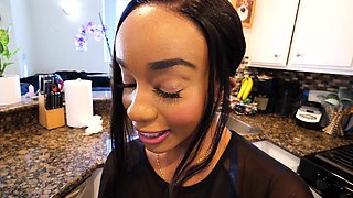 Perfect Teen likes to Swallow Her Step Dad's Cum - Family