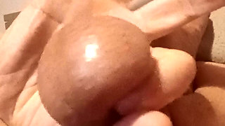 Exhibition of my cock and testicles to a group of girls