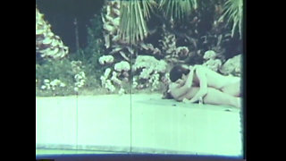 Hot vintage sex outdoor by the swimming pool!