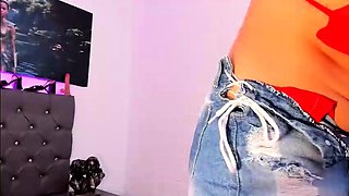 Slim small titted brunette Angelina Wild