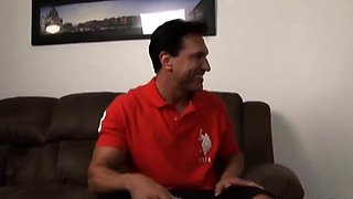 Sexy teen fucking mature cock