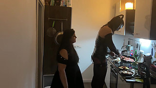Kinky Kitchen Encounter: Fetish Babe Dominates Her Friend