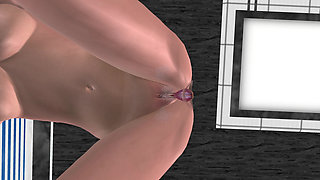 Office Cunnilingus Ecstasy: 3D Cartoon Beauty's Multi-orgasm Lick Fest