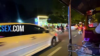 Big tits Thai teen really gets into it