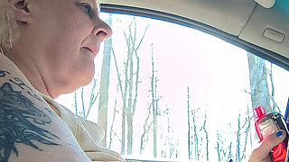 Masterbation in Car Driver Seat