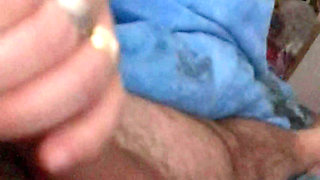 My Wife Gives Me a Gorgeous Night Handjob with a Copious Cum Blast