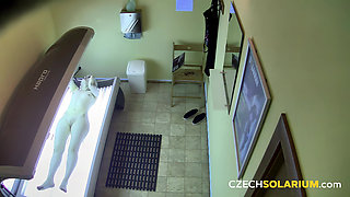 Czech Solarium 323: Blonde Puts on a Flirty Solarium Show