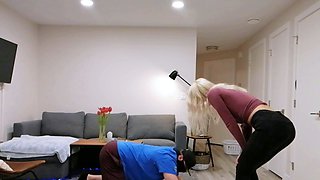 Sockjob by a Beautiful Blonde Foot Fetish ne
