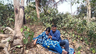 Indian Village Sex Video, Indian Girl Big Boob Press by Her Step Brother in Outdoor Village