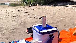 Husband Films Wife Fucking at the Beach - Hotwife