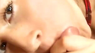 Lovely russian teen loves being slammed in her both holes