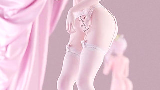 Weak Sound Erotic Suspender White Silk Underwear See-through Dress