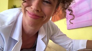 Curly haired mommy shares passionate intimate desire through sensual heat