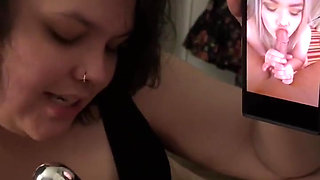 Chastity Cuck Teasing! Dirty Talk Sph & Showing Him Pictures of Me with My Bull! Vibrator Stimulating