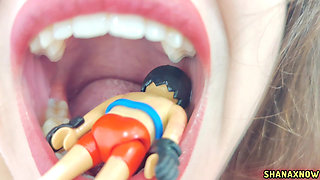 Fetish Playmobil Figurine Uvula Eaten by Giantess