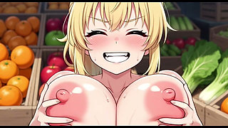 Funny Jokes and Boobs in Market, Ai Animation