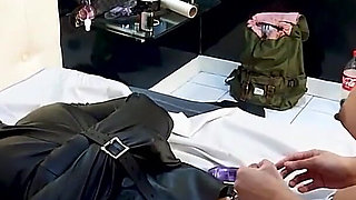 Blowjob edging in bondage