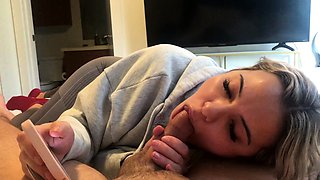 Amateur Blonde Blowjob CIM