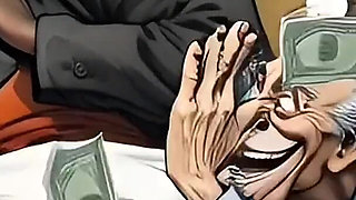 Elite Cuckold Club: Mistress Ebony BBW Fulfilling the Dreams of Old Rich Cuckolds. Cartoon Visual Novel