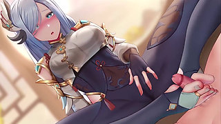 Gensshin Impact Shenshe Footjob X Sex