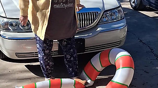 Big Beautiful Woman Nurse Vicki Crushes This Blow up Candy Cane