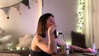 Sexy teen ebony solo toy masturbation