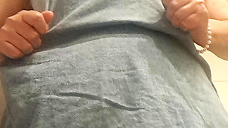 taking off her underwear to put her fingers in her wet vagina