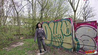 German Scout - Tiny 43kg Half Asian Teen Lore Pick up for First Time Casting Fuck