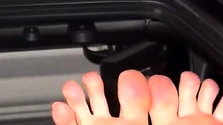 Flexible foot fetish masturbating with feet and hands