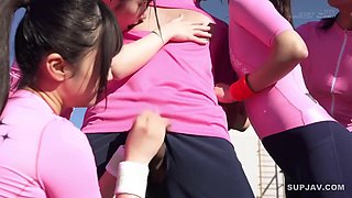 Brunette Stars from Private Shin Nakano Academy Deliver Eager Young Handjobs and Tease to Explosive Creampie Fin