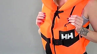 Asmr Lifejacket Fetish Confession in Shiny Leggings