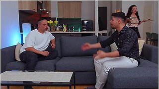 Dave Candle And Luna Roulette In Threesome Hot Milf With Her Italian Husband And His Friend