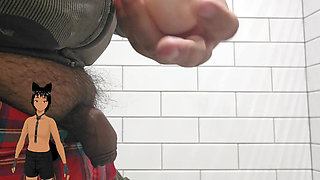 Should you put your dick in it!? - Going to a public bathroom and masturbating using a pocket pussy