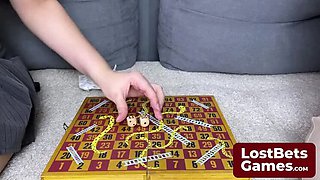 Big Tits Teen Aften Opal & Celestina Blooms Strip Snakes & Ladders Game - Huge Boobs Striptease Bet Lost Hardcore Sex