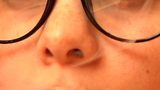 Your Stepmother Is Chewing Gum and Blowing Bubbles, Then She Smokes a Cigarette, Exhaling Smoke While She Chews, and Blows