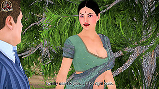 Horny Desi Indian Bhabhi: Hardcore Outdoor Secret Sex with Boyfriend in the Forest English Subtitles