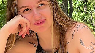 Footjob in the Big Forest