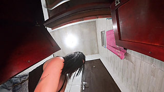 Housewife Without Underwear Seduces Plumber While He's Fixing the Sink