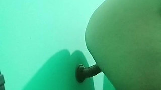 Sexy Filipina MILF Wall Riding a Dildo