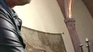 Humiliating dick sucking in masked