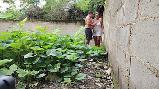 StepMom Fucks StepSon Outdoors - Big Natural Tits Latina Gets Pussy Full of Cum