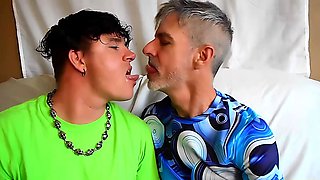 Hot Gays Kiss Tongue Tease