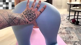 POV Stepbro Helps Step Sister With Yoga – Can't Resist Her Camel Toe